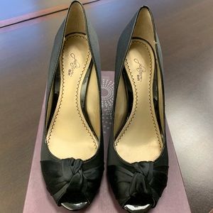 Nordstrom BP Black Satin Pumps